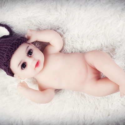 Chiều cao 46cm 18 inch Reborn Baby Girl Doll Đồ chơi trẻ em mini siêu mềm